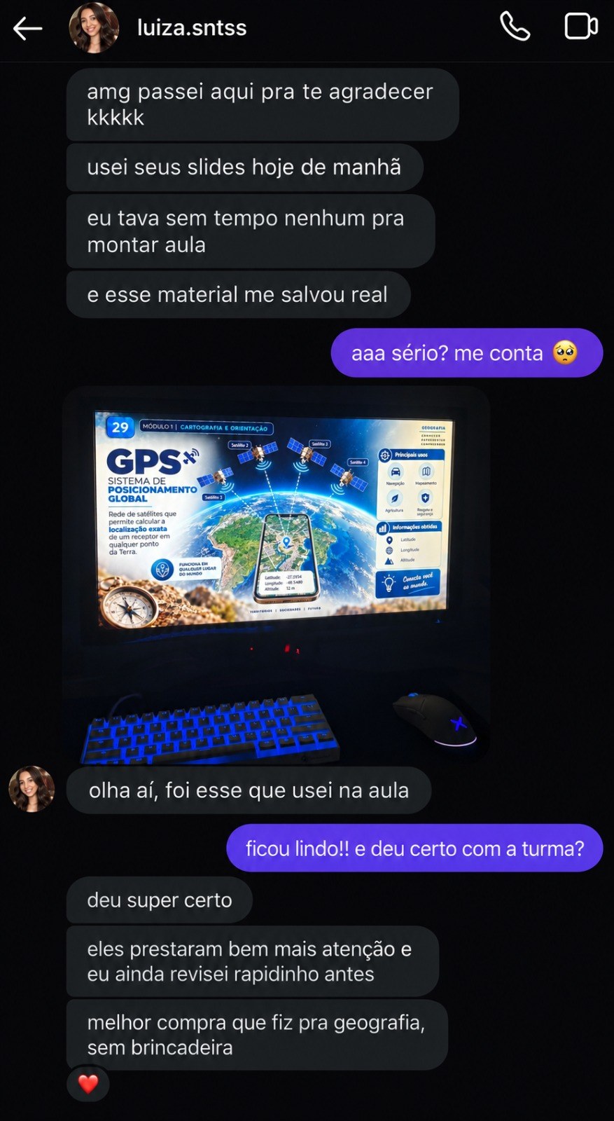 Depoimento de professor(a)